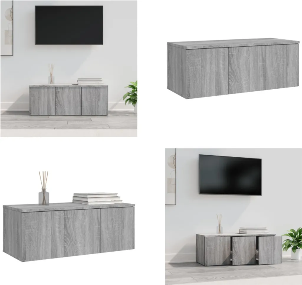 vidaXL Mobile TV grigio Sonoma 80x34x30 cm in legno - Mobile TV - Mobili TV - Mobili TV - Porta TV