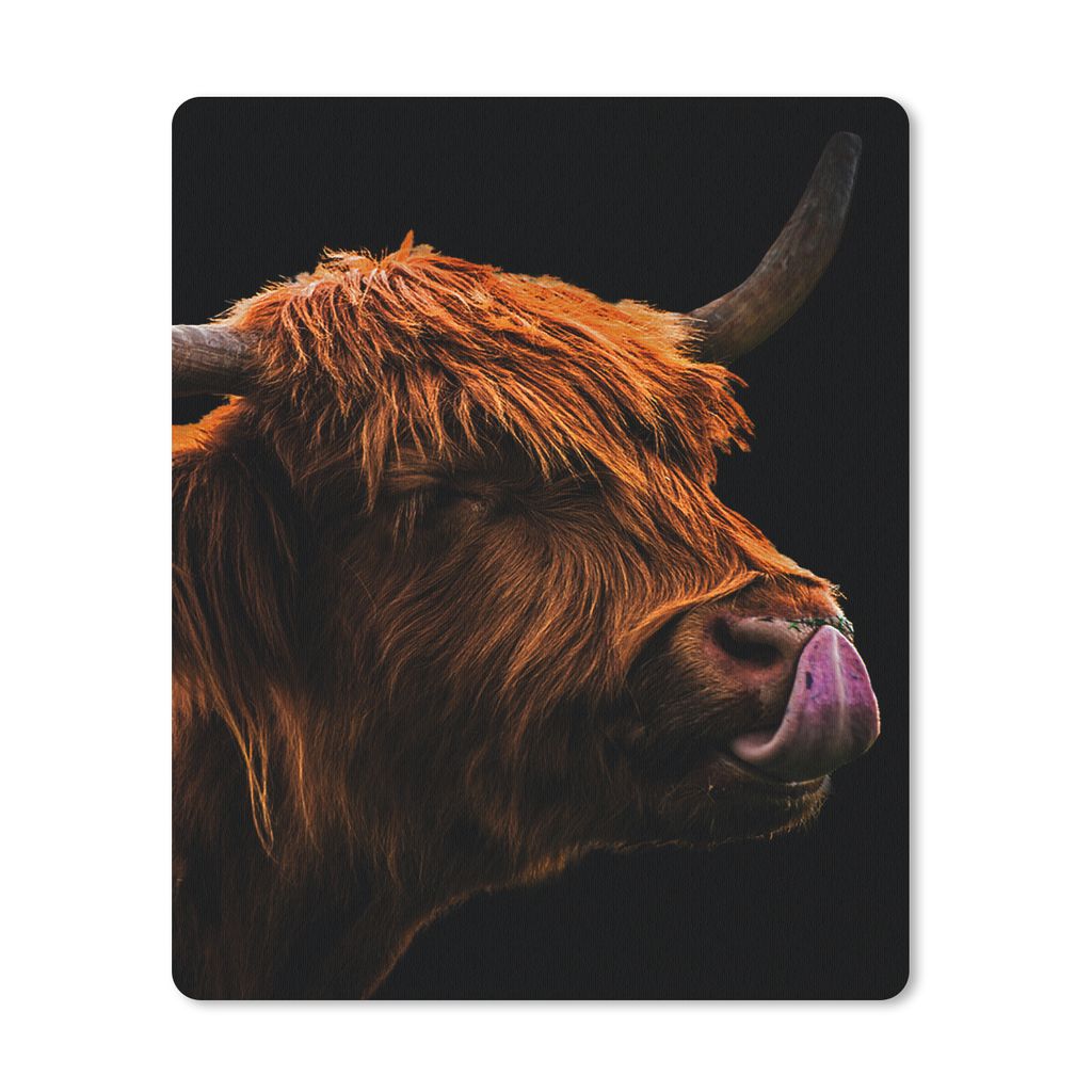 MuchoWow® Mauspad Mousepad Schottischer Highlander - Zunge Produktbild 