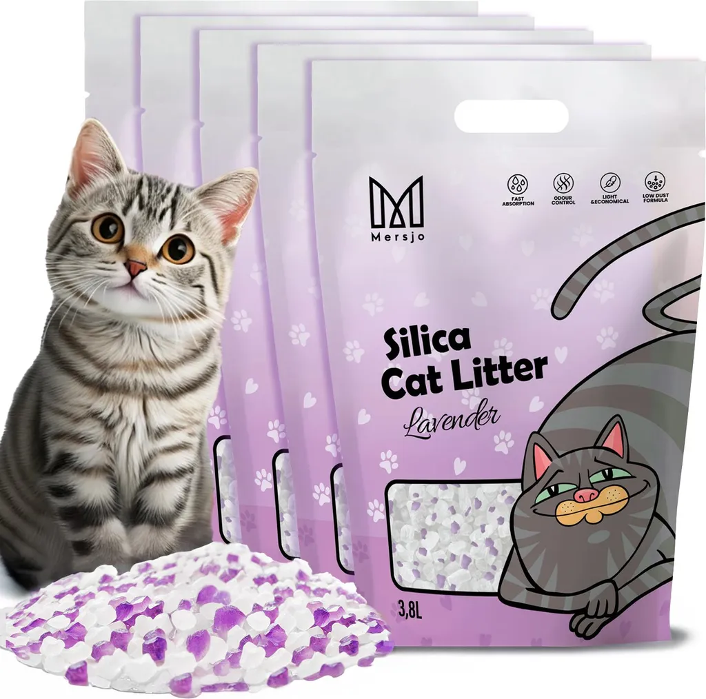 Mersjo Lettiera Silicio Lavanda 5x3,8L | L'Elite dell'Igiene Felina