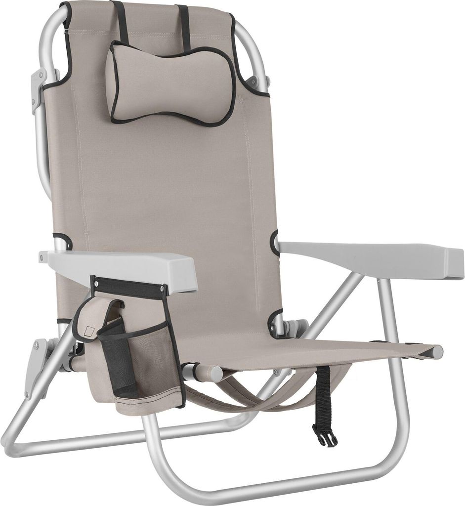 tectake® Aluminium Strandstuhl Coral klappbar, mit Produktbild 