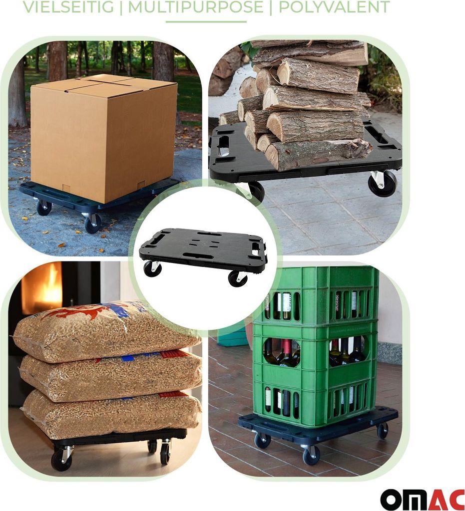 Rollbrett L4829 – Transportroller 480x290 Mm, 300 Kg Tragkraft, Für Möbel Und Schwere Lasten