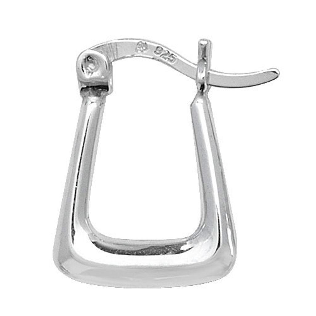 Elegante 925 Sterling Silber Baby - Paar Creolen - 16mm*12mm; TRS22558