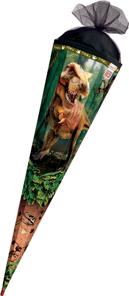 ROTH Schultüte "T-Rex Welt" eckig 850 mm mit Effekt