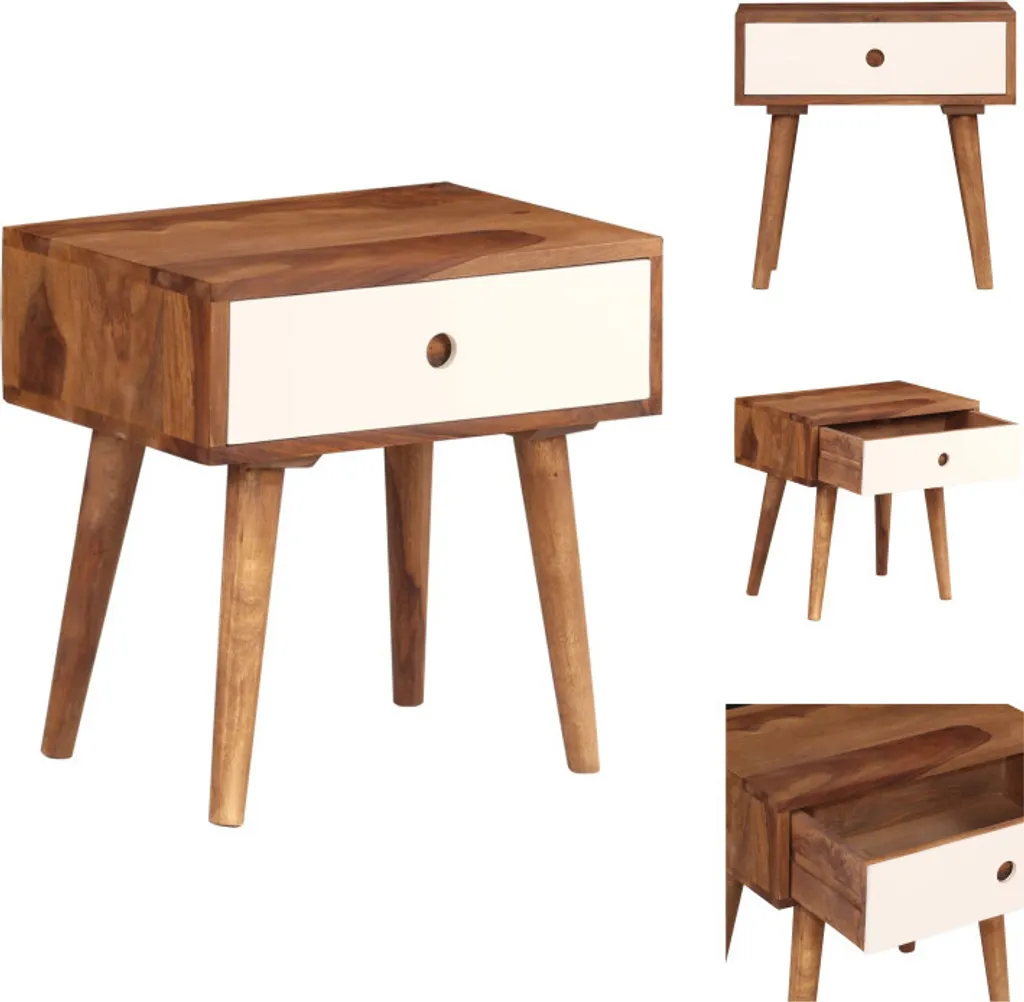 Table de nuit bois massif vidaXL 45 cm - Fini les meubles fragiles !