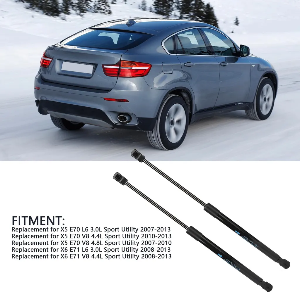 Vérin de capot robuste 51237148346 pour BMW X5 E70 - Acier renforcé noir