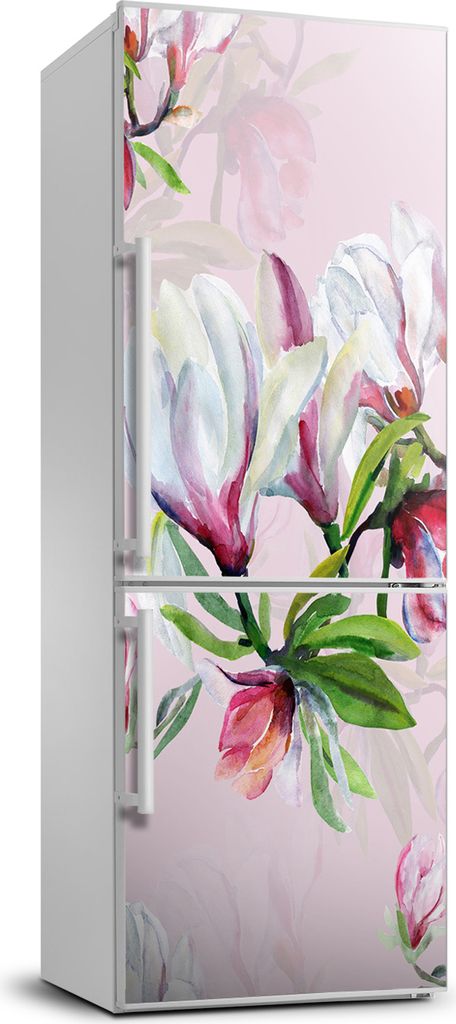 Tulup Kühlschrankdekoration - 70x190 cm - Aufkleber auf dem Kühlschrank - Magnolie