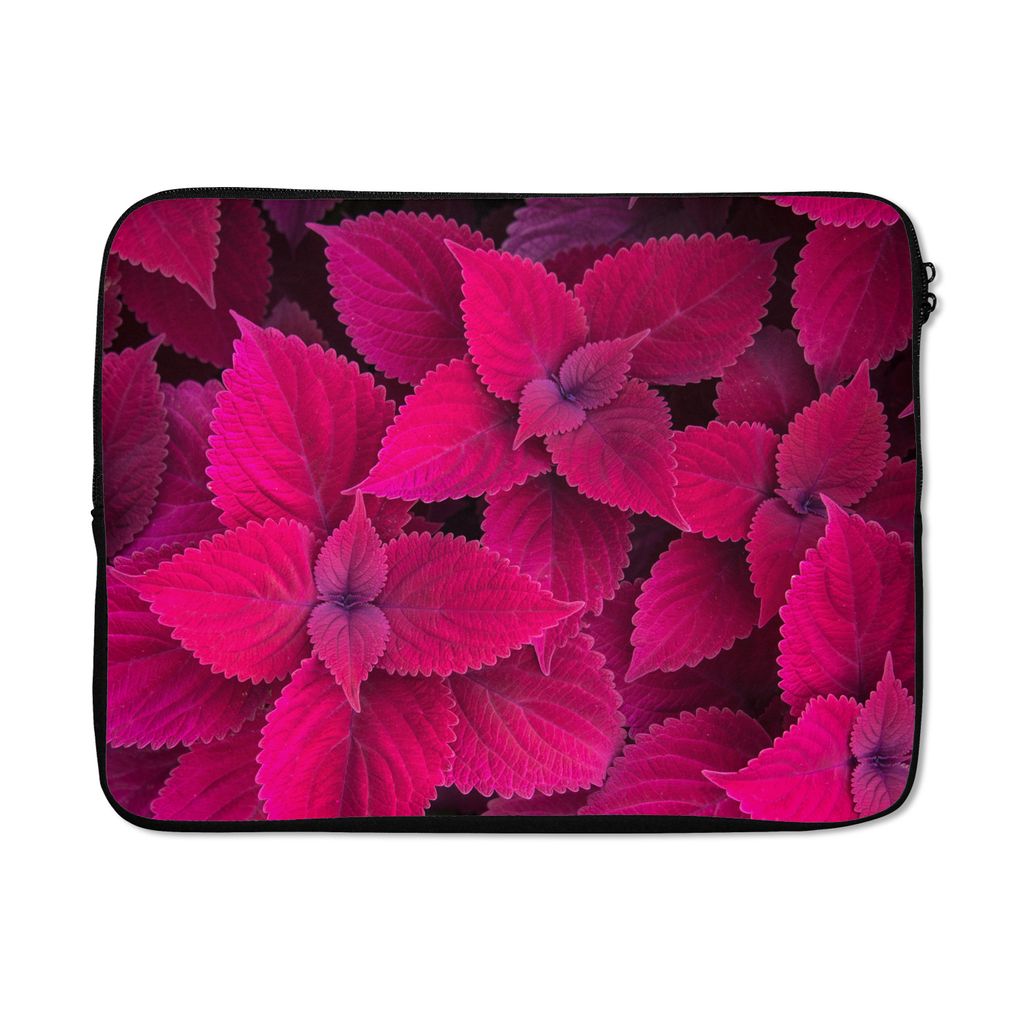 MuchoWow Laptop Hülle 17 Zoll Laptoptasche Blätter - Abstrakt - Muster - Zipper - Schutzabdeckung