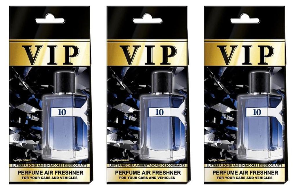 3x Auto Duft VIP 10, Lufterfrischer Auto,Duftbaum auto,Auto Produktbild 