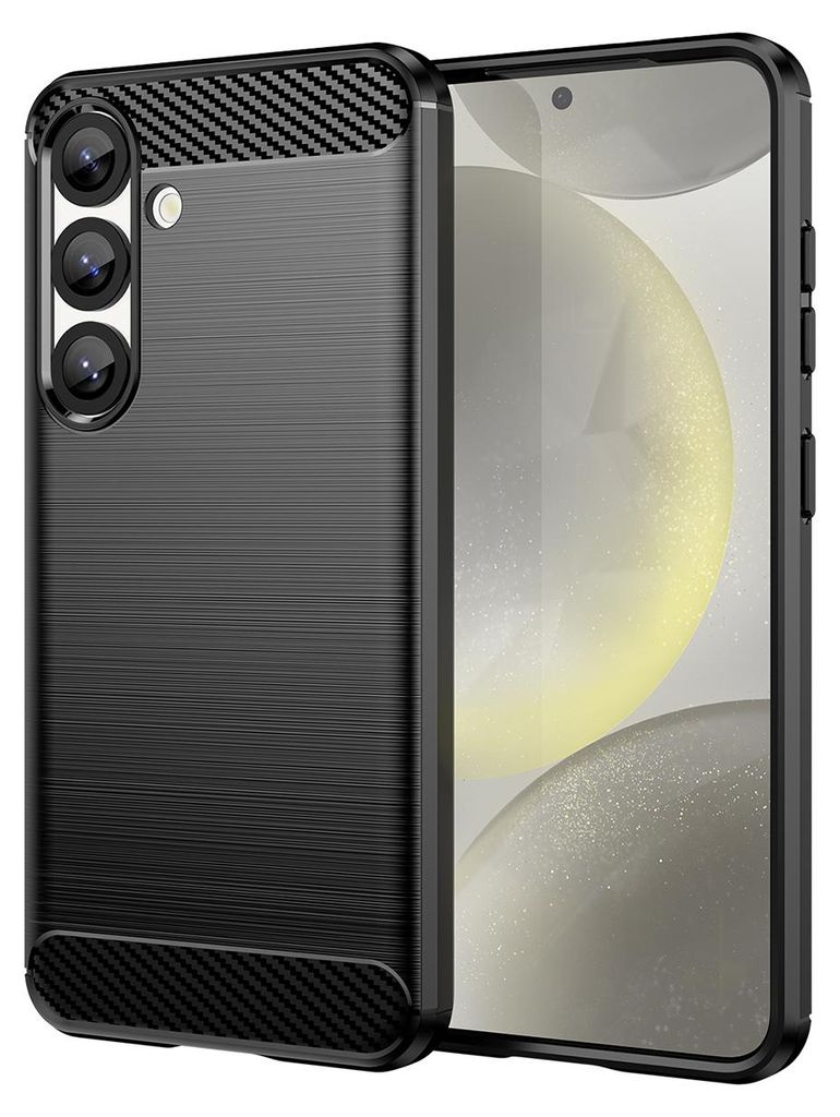 Flexibele siliconen telefoonhoesje van carbon fiber voor de Productafbeelding 