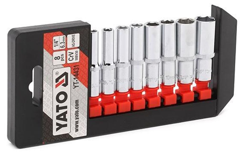 Yato YT-14431, Steckschlüssel-Satz, 1/4", 8 Kopf/Köpfe, Produktbild 