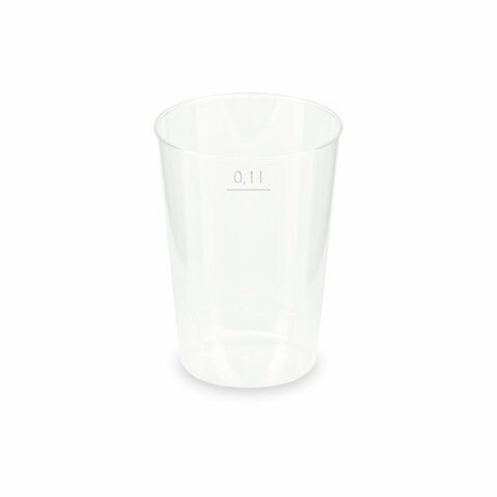200x Mehrwegbecher Pfandbecher transparent PP Eichstrich Produktbild 