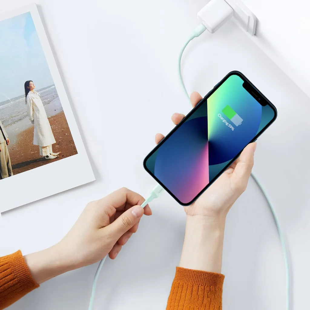 Câble de charge rapide USB-C vers Lightning MFI pour iPhone Ugreen Vert - 5