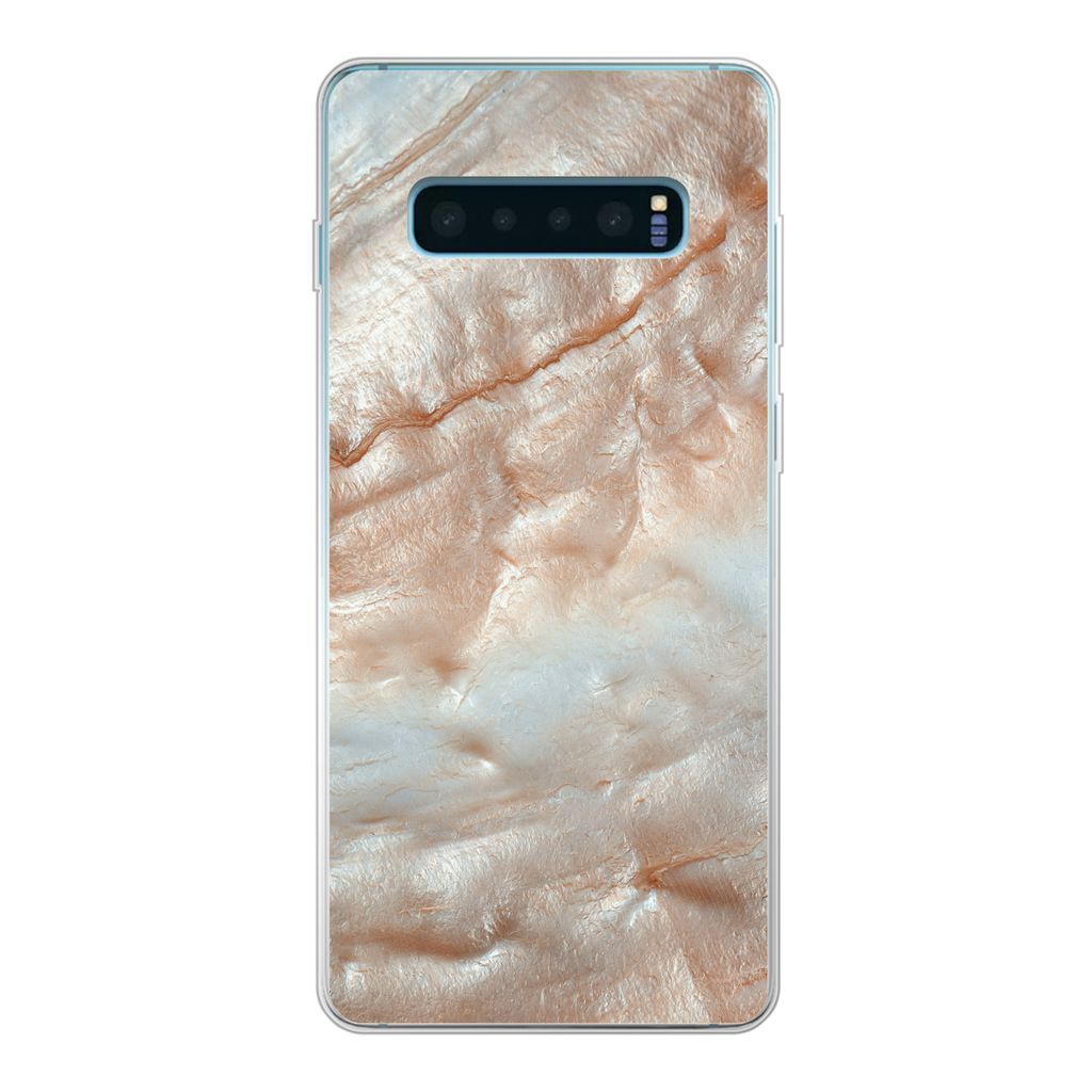 MuchoWow Handyhülle Schutzhülle Hülle für Samsung Galaxy S10 Lite Mineralien - Naturstein - Perlmutt Silikon Softcase Handy Hülle - Schutz