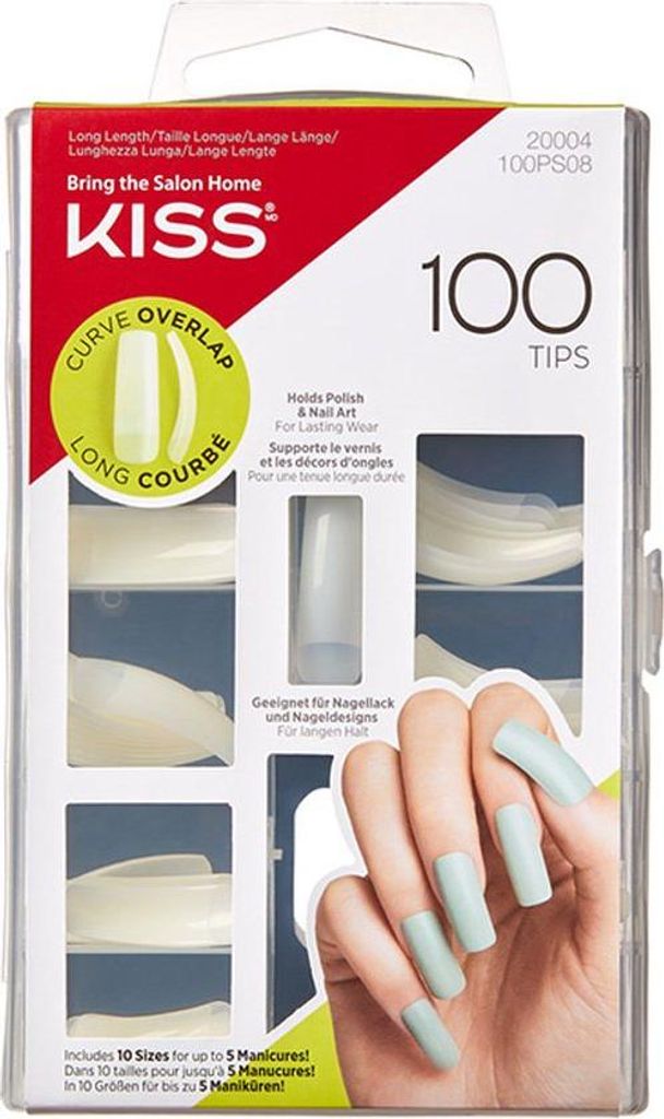 Kiss Gellak, 100 nageltips en lijm - Kunstnagels - 100 Productafbeelding 