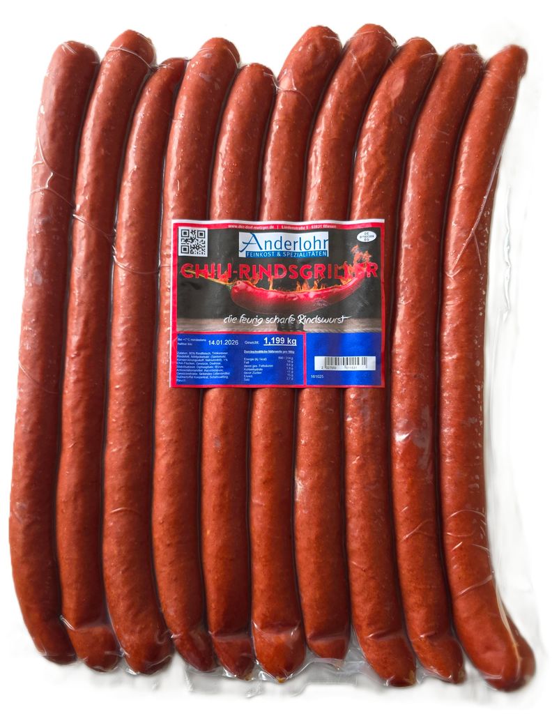 Chili-Rindsgriller - Die feurige Rindswurst im Produktbild 