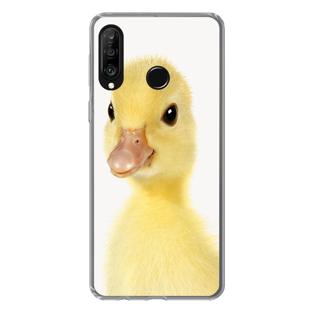 MuchoWow Handyhülle Schutzhülle Hülle für Huawei P30 Lite Ente - Küken - Süß - Kinder - Mädchen - Jungen Silikon Softcase Handy Hülle - ...