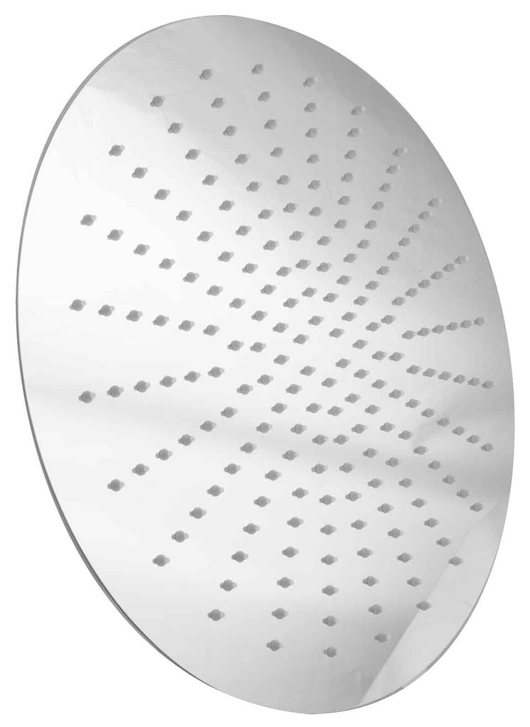PaulGurkes 40cm Kopfbrause Luxus Duschkopf rund Deckenmontage aus Edelstahl flach