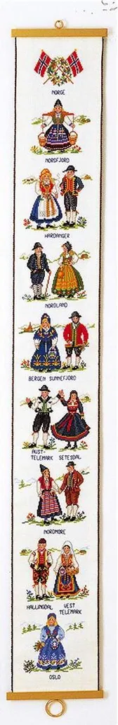 Kit Broderie Complet Bell Pull Norway Eva Rosenstand sans Impression