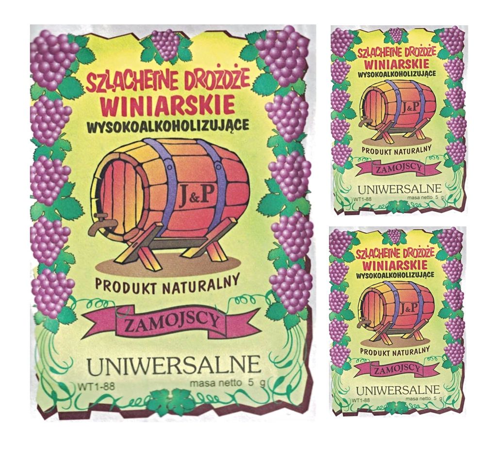 Drożdże winiarskie HUGBERT, uniwersalne, 100% naturalne Zdjęcie produktu 