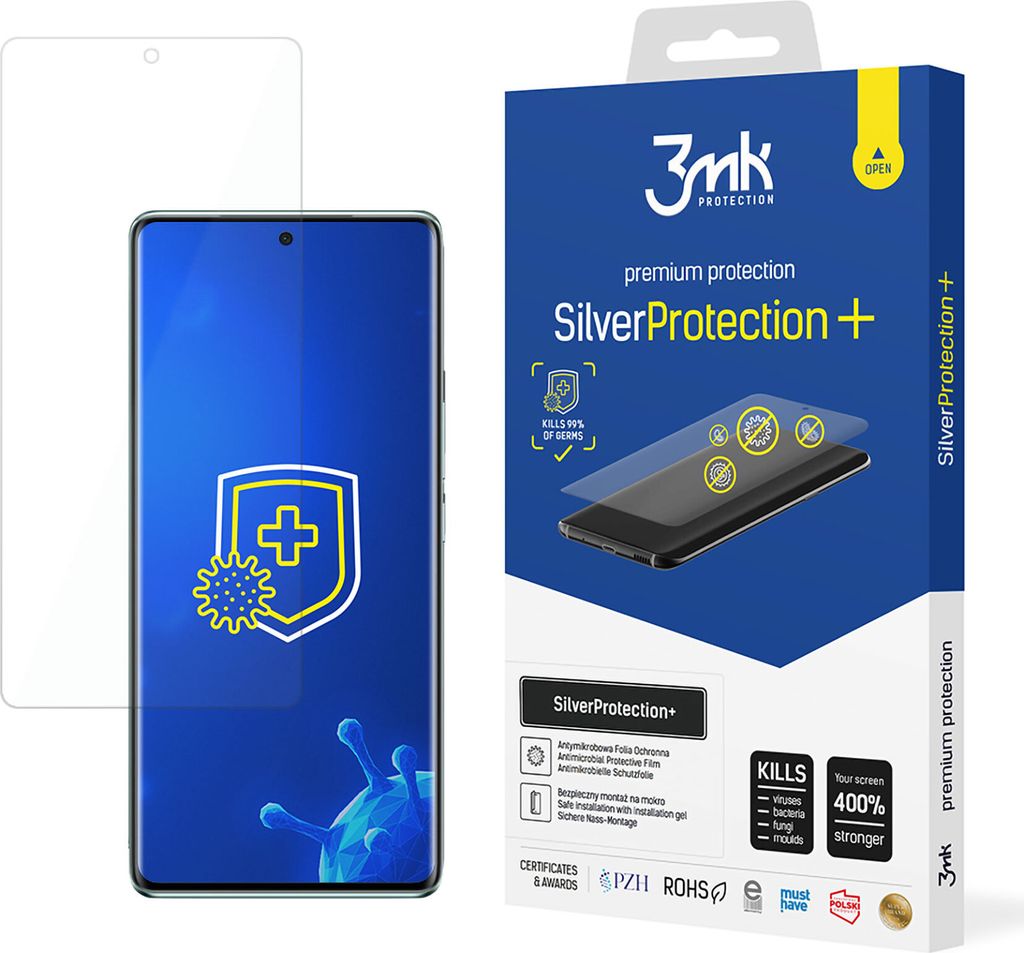 3mk Display Antimikrobielle Schutzfolie SilverProtection+ für Vivo V30e 0,21mm Self-Heal