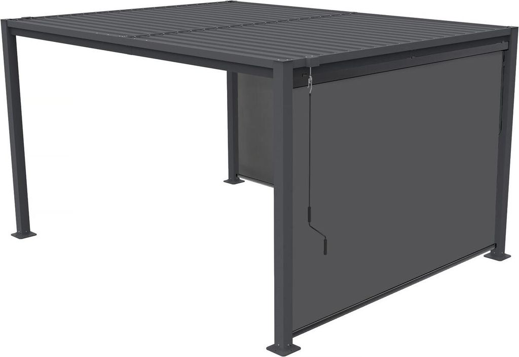 Pergola bioclimatique avec 2 stores en acier galvanisé Image du produit 