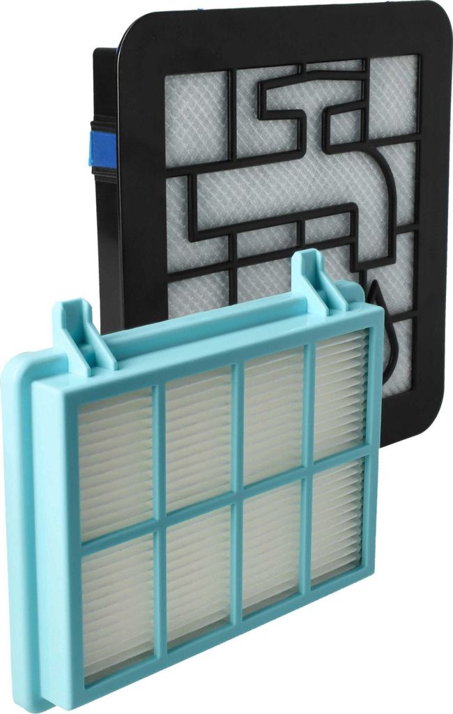 vhbw 1x HEPA-Filter, 1x Motorschutz-Filter, 1x Schaum-Filter kompatibel mit Philips PowerPro Compact FC9350/61, FC9350/62, FC9350/01 Staubsauger