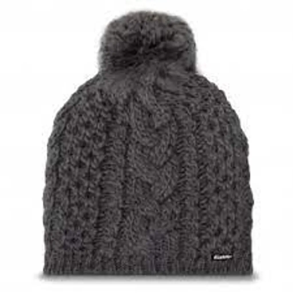 Bonnet chaud Eisbär Afra Pompon MÜ Anthracite contre le froid et vent - 3