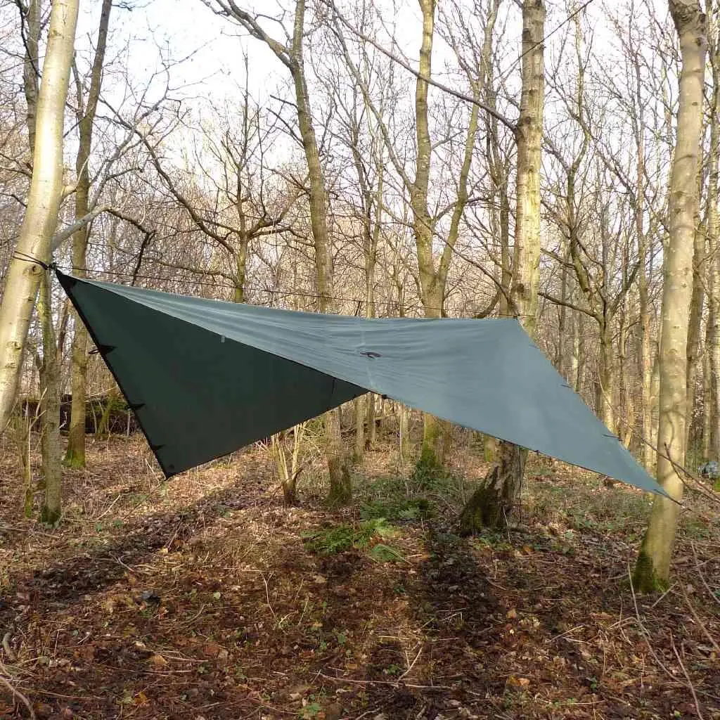 Tarp DD 3.5x3.5m Vert Olive - 19 Points d'Attache et Haute Imperméabilité