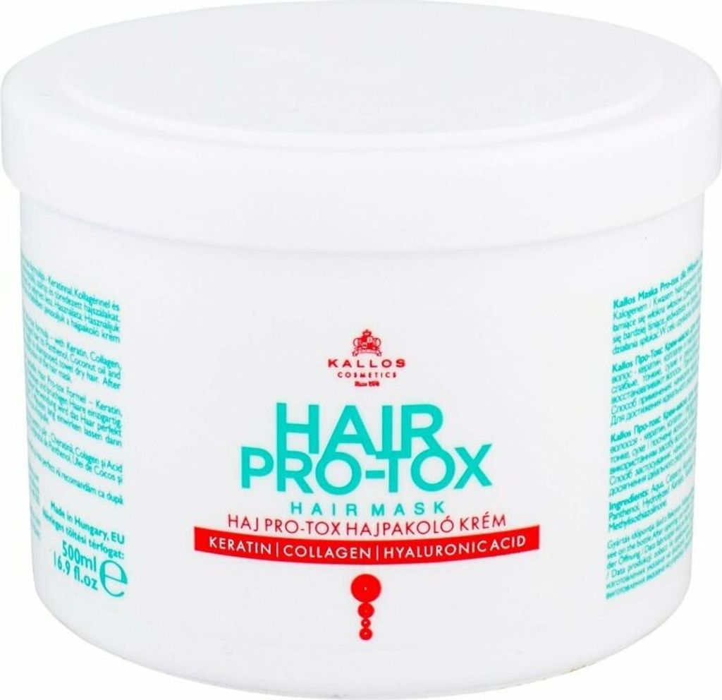 Kallos KJMN Haar Pro-tox Creme Haarmaske Keratin Hyaluronsäure 500 ml