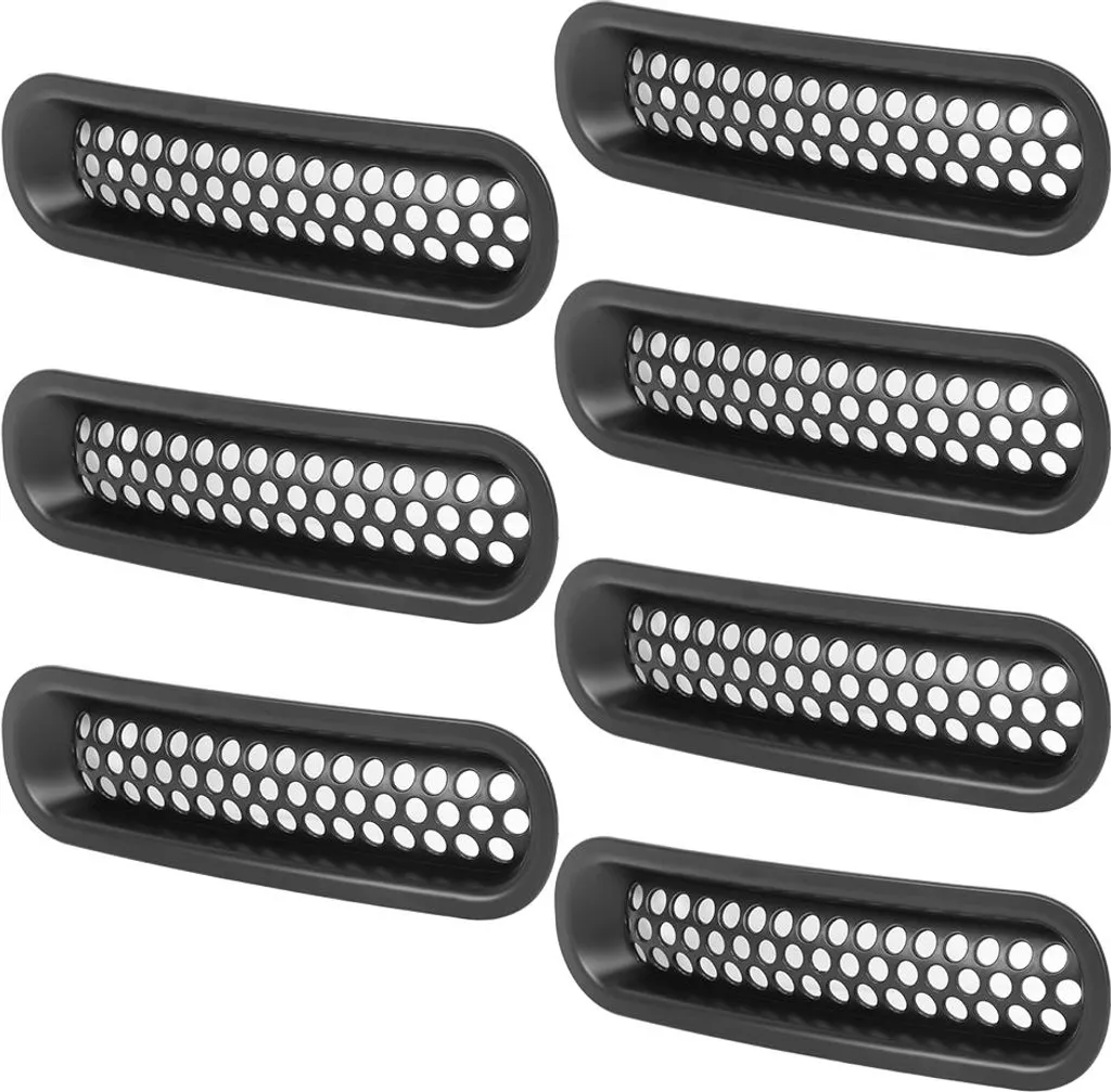Kit 7 Inserti Griglia Jeep Wrangler JK Nero ABS | Mesh Guard 07-18