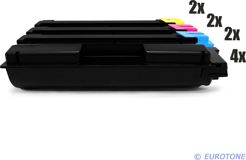 10x Eurotone Toner Alternative für Kyocera 1T02KV0NL0 TK-590K Black Schwarz / 1T02KVCNL0 TK-590C Blau Cyan / 1T02KVBNL0 TK-590M Rot Magenta / 1T02...