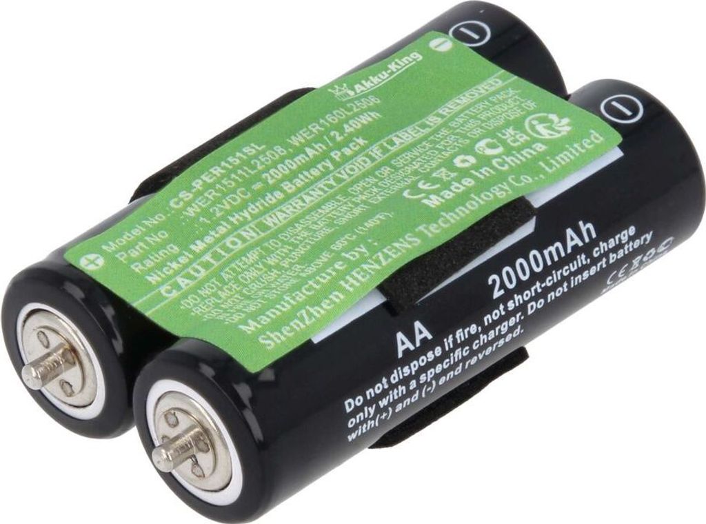 Akku kompatibel mit Panasonic WER1511L2508 - Ni-MH 2000mAh Produktbild 