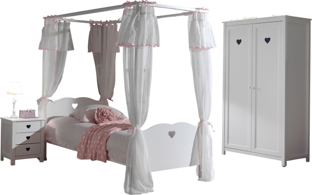 Kinderzimmer Kamila 4 Kinderzimmer Möbel Set Mädchen MDF Weiß