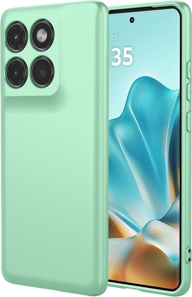 Hülle für Motorola Edge 60 / Edge 60 Fusion - Phonesta Soft Silk Silikon Back Cover - Matcha Grün