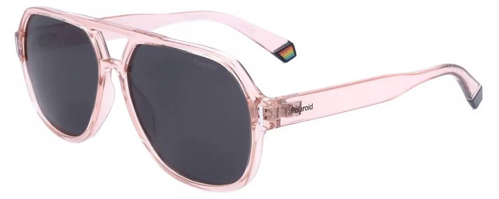 Lunettes de soleil de forme rectangulaire Polaroid PLD-6193-S Gris