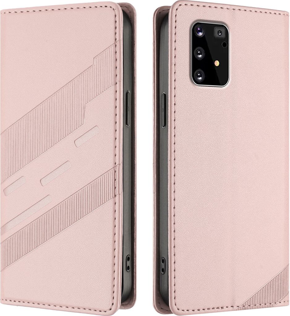 Hülle für Samsung Galaxy S10 Lite, Kunstleder Brieftaschen Handyhülle mit Kartenfach und Standfunktion Pink
