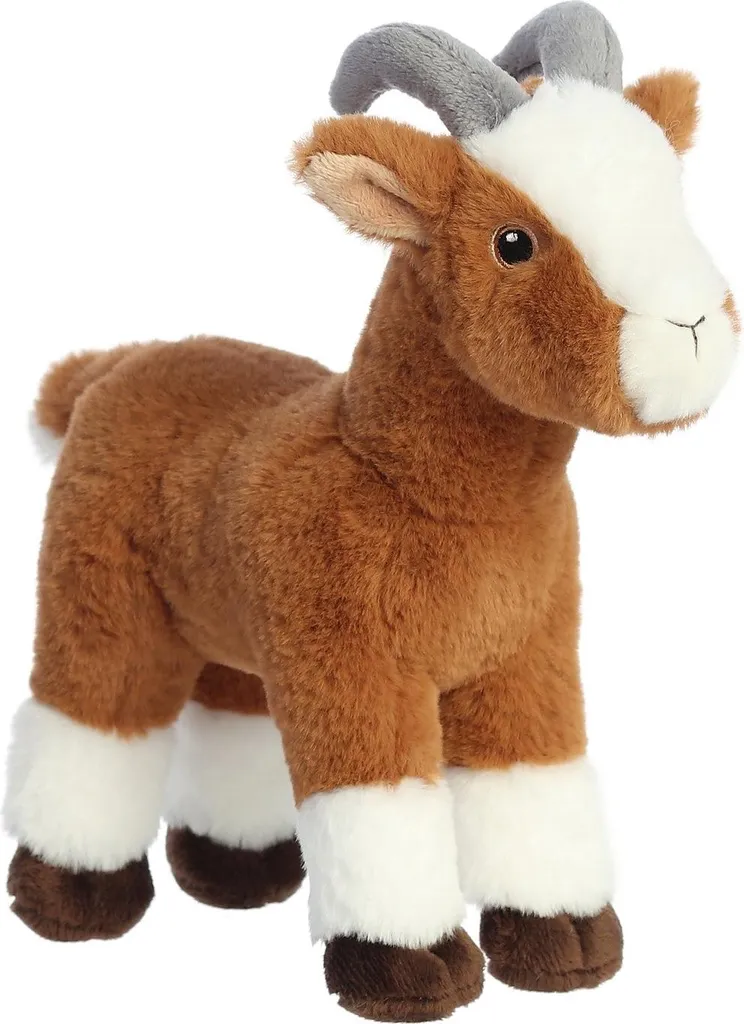 Peluche chèvre 21 cm saine et écolo - Finies les matières synthétiques