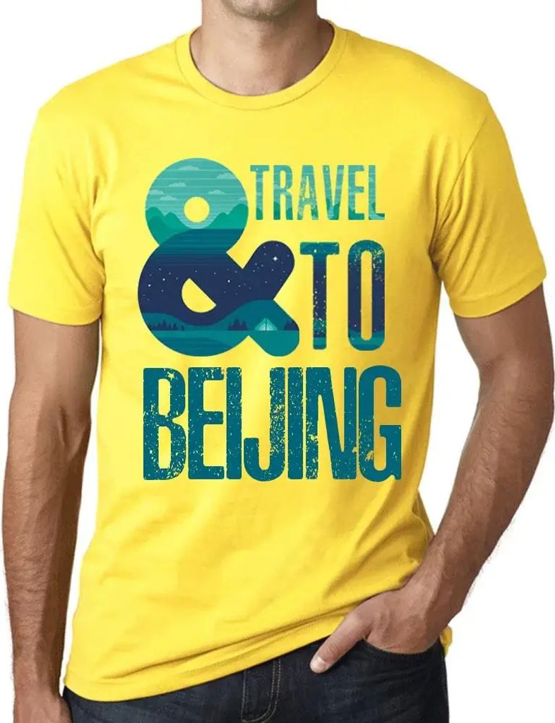 Herren Grafik T-Shirt Und Reisen nach Peking – And Travel To Beijing – Öko-Verantwortlich Vintage Jahrgang Kurzarm Lustige Druck Geburtstag Ge...
