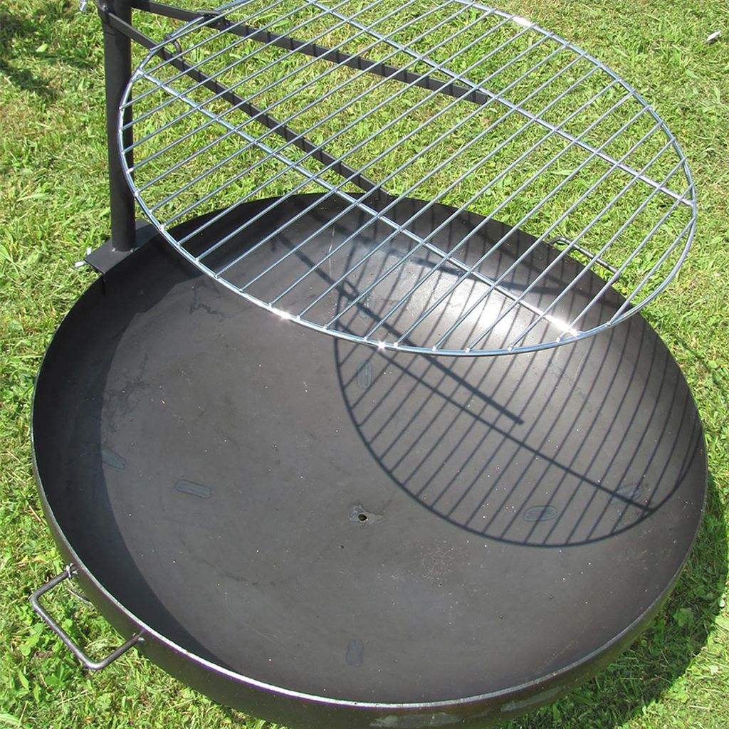 verchromter Grillrost Ø40cm mit Halterung für Feuerschalen Produktbild 