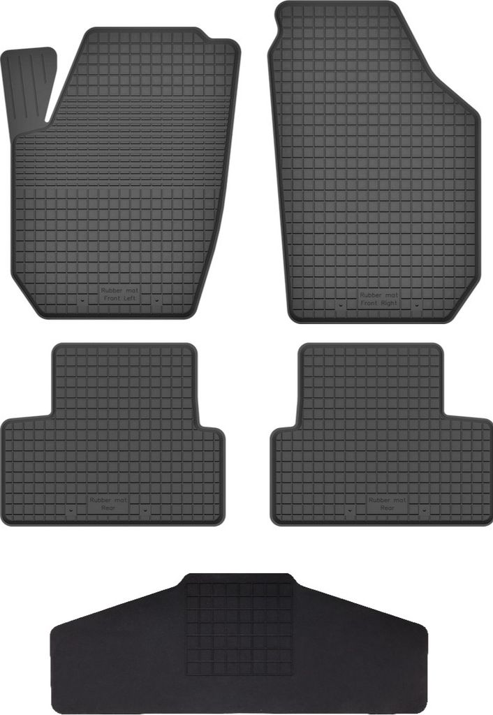 Gummi Fußmatten Set Für: Volvo V40 Ii (2012-) Gummimatten Schwarz