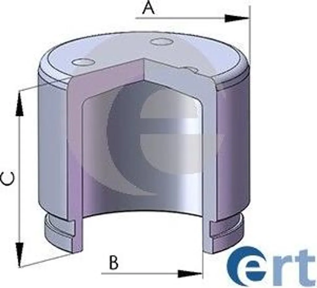 ERT 150292-C Pistone, pinza freno OE 5811232001 compatibile con City, Civic, Jazz, Logo, Accent, Atos, i10, i20, Picanto, Camry