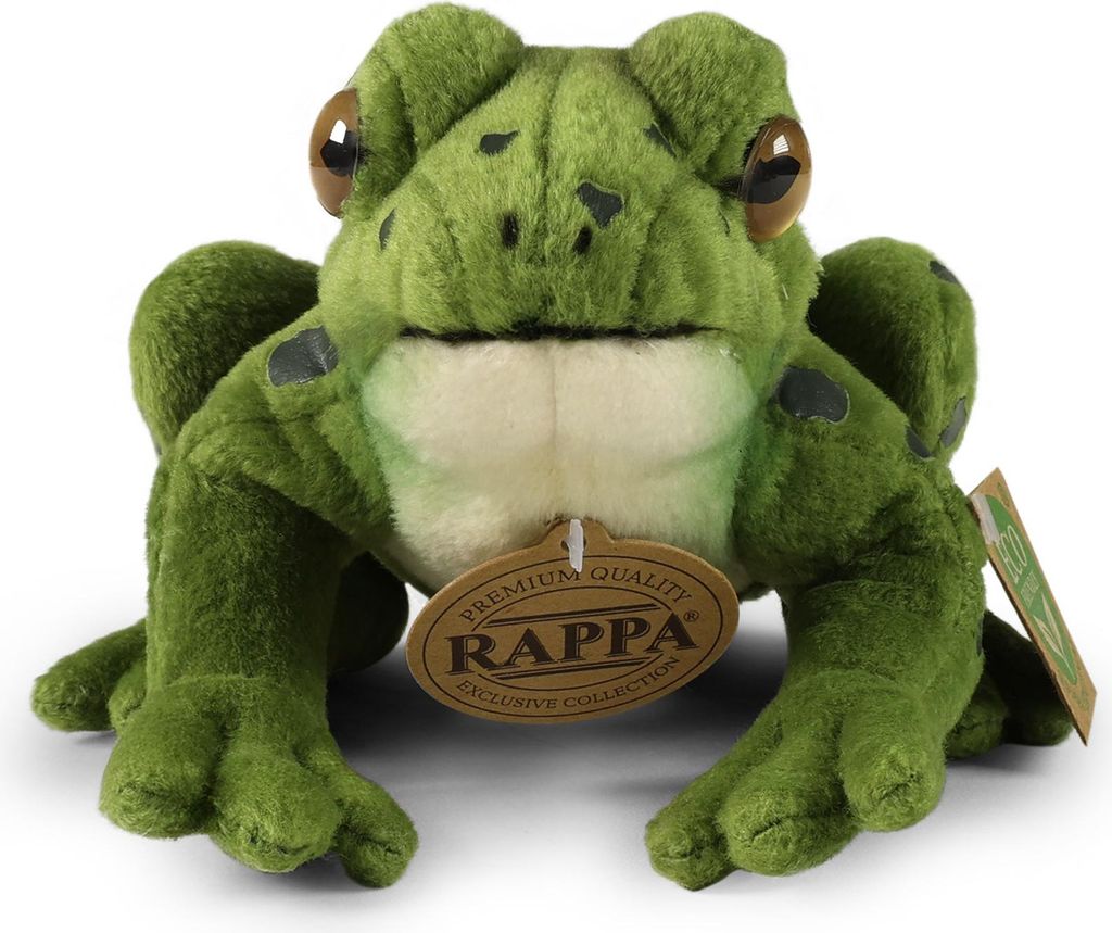 Kuscheltier Frosch 19 cm grün sitzend Plüschfrosch Produktbild 