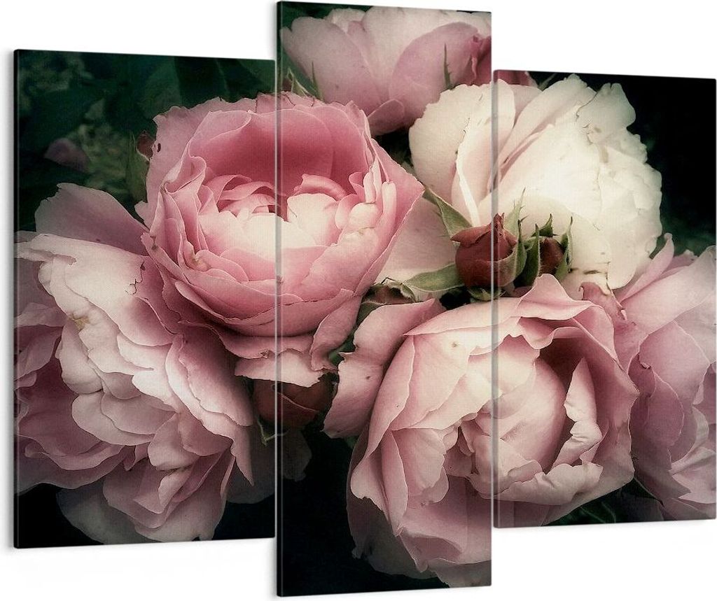 Bild auf Leinwand - Leinwandbild - Pfingstrose Blume - 130x100cm - Wand Bild - Wanddeko - Leinwanddruck - Bilder - Kunstdruck - Wanddekoration - Le...