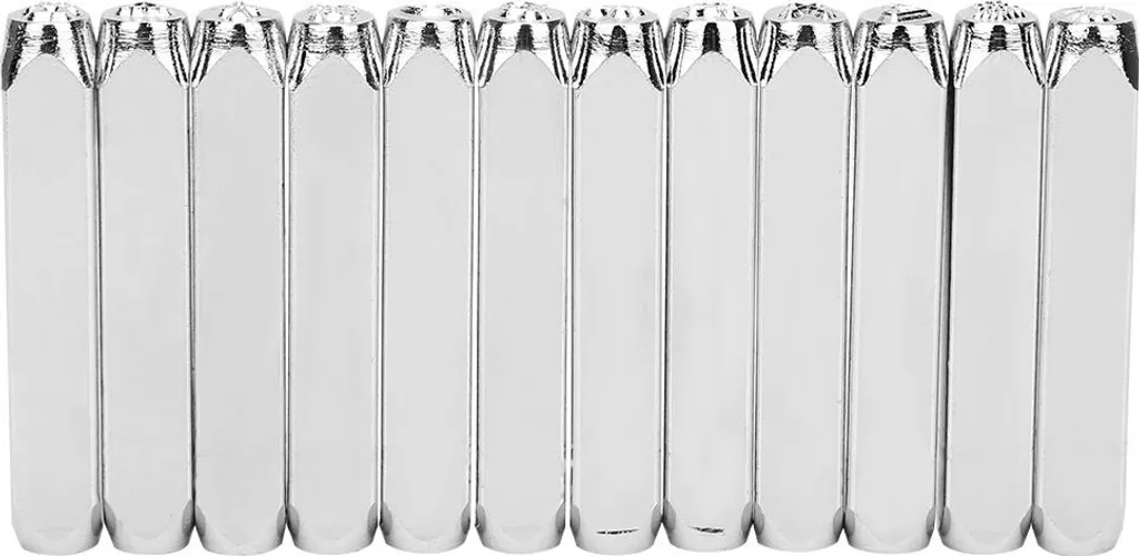 Jeu d'Outils de Poinçonnage 6mm en Acier pour Marquage Cuir et Métaux