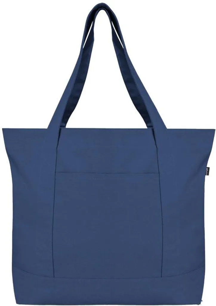 Sac de plage en coton zippé idéal pour vos courses et le rangement