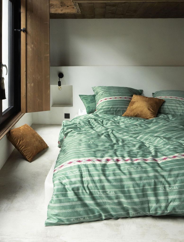 Irisette Mako-Satin Bettwäsche Playa 8580 grün 155x220 cm + 80x80 cm