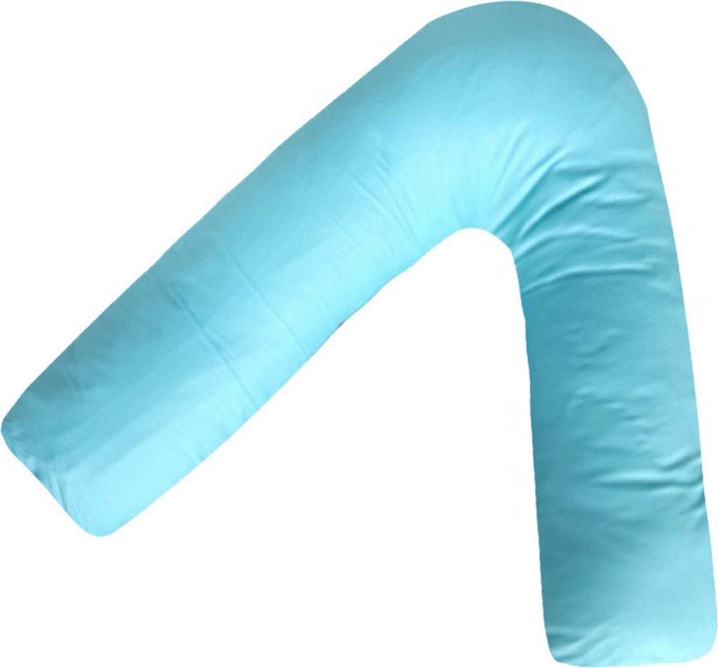 Pflege Schwangerschaftskissen mit abnehmbarer Abdeckung PP Baumwolle Vollgefüllter Schulterhalterstütze orthopädische V -Kissen-blauer See