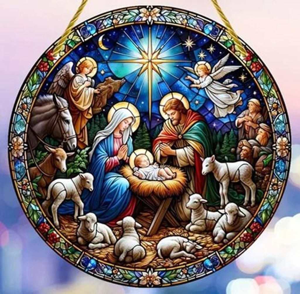 GKA Sonnenfänger Jesus Maria und Josef Krippe Weihnachten Produktbild 