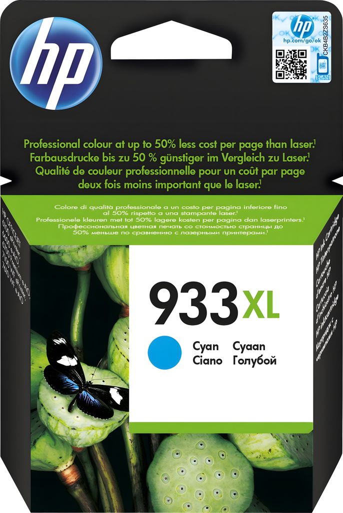 HP Nr 933 XL Druckerpatrone cyan (CN054AE) Obrázok produktu 