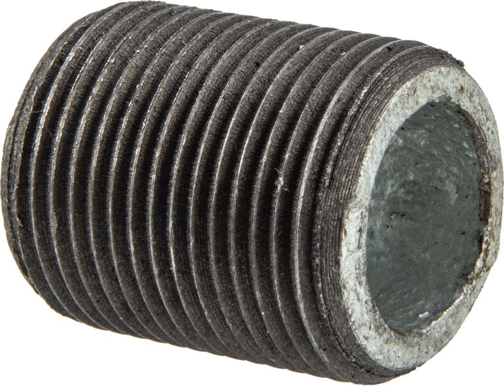 Temperguss-Gewindefitting verzinkt einfacher Nippel, 3/4 Zoll, Typ 531, DVGW